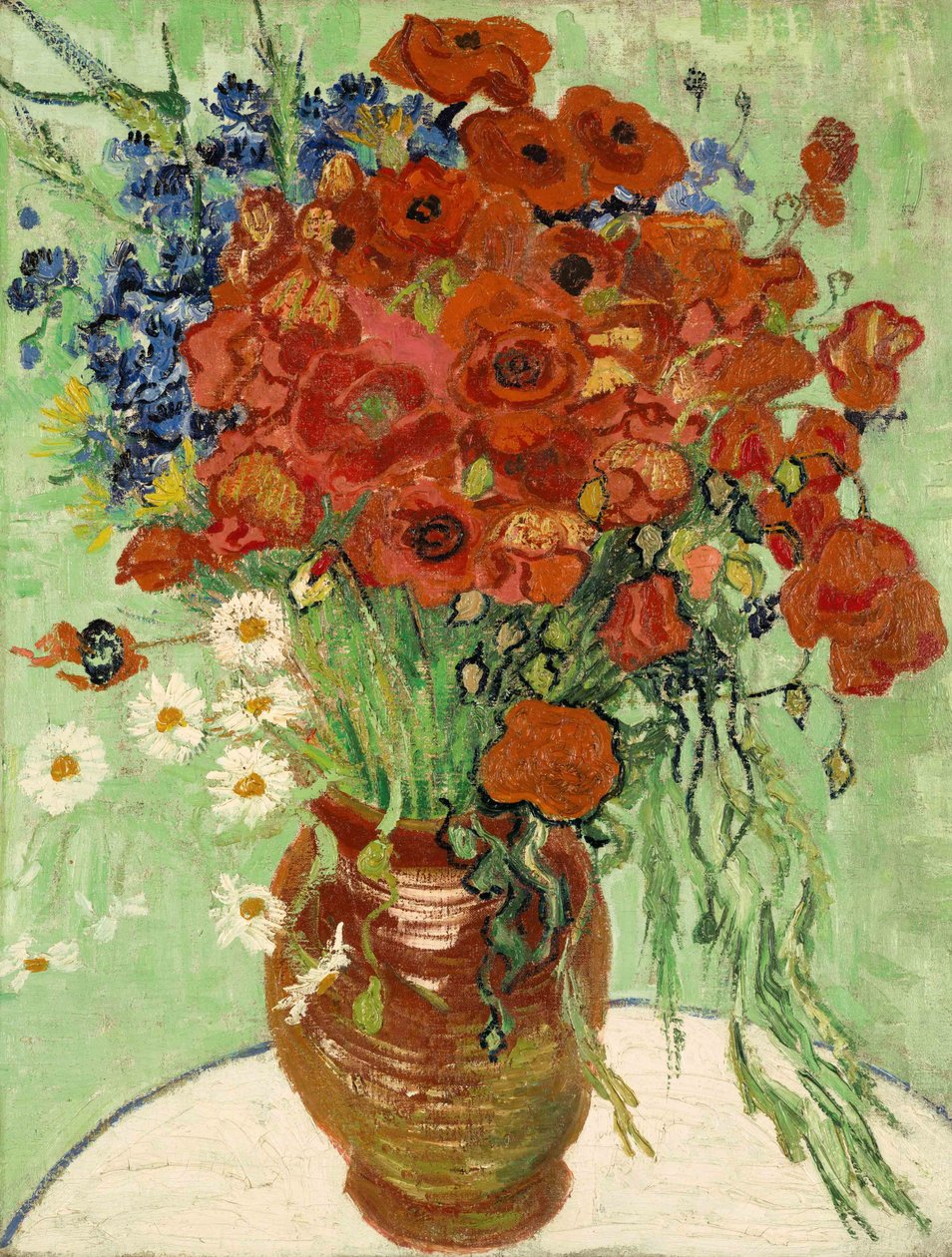 Natura morta, vaso con margherite e papaveri da Vincent van Gogh