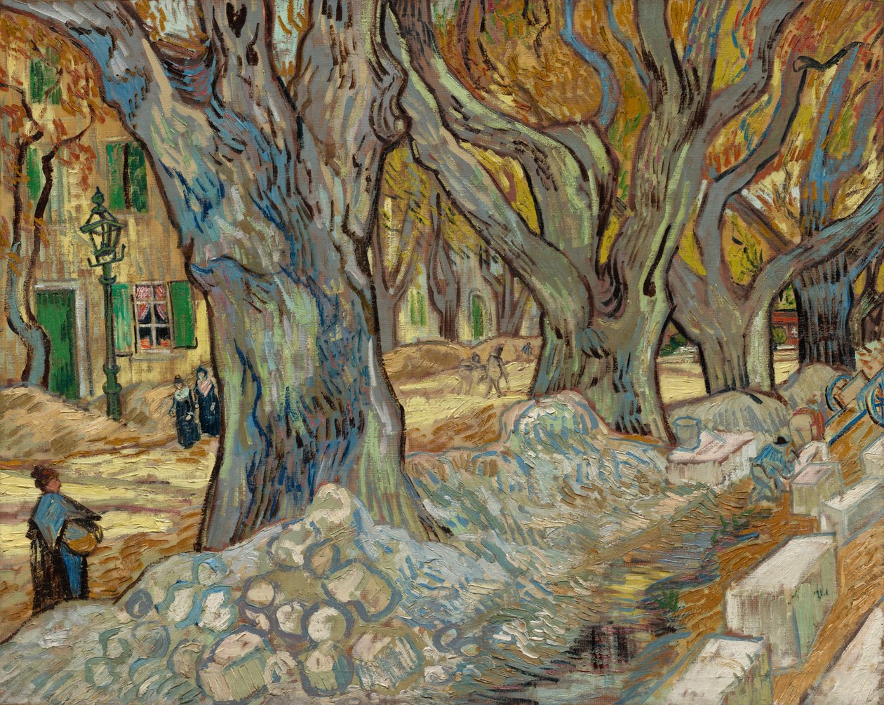 I grandi platani (Riparatori di strade a Saint-Rémy) da Vincent van Gogh