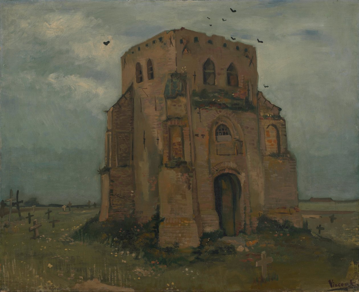 La vecchia torre della chiesa a Nuenen (Il cimitero dei contadini) da Vincent van Gogh