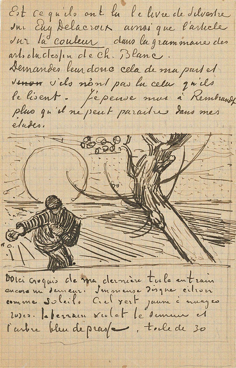 Il seminatore, Lettera a Theo da Arles, c. 25 novembre 1888 da Vincent van Gogh