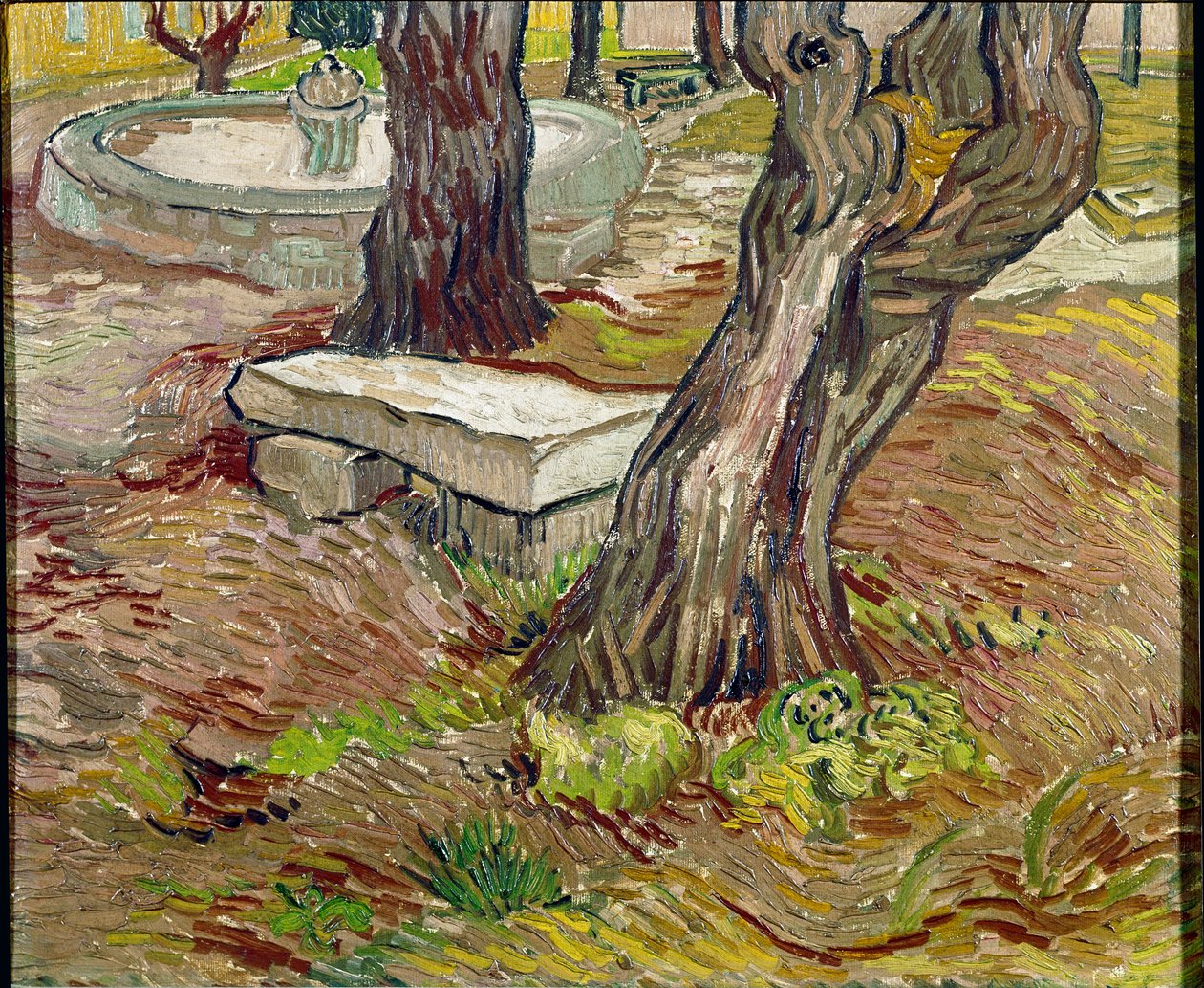 Il parco del manicomio di Saint Paul a Saint-Remy o Panchina di Pietra da Vincent van Gogh