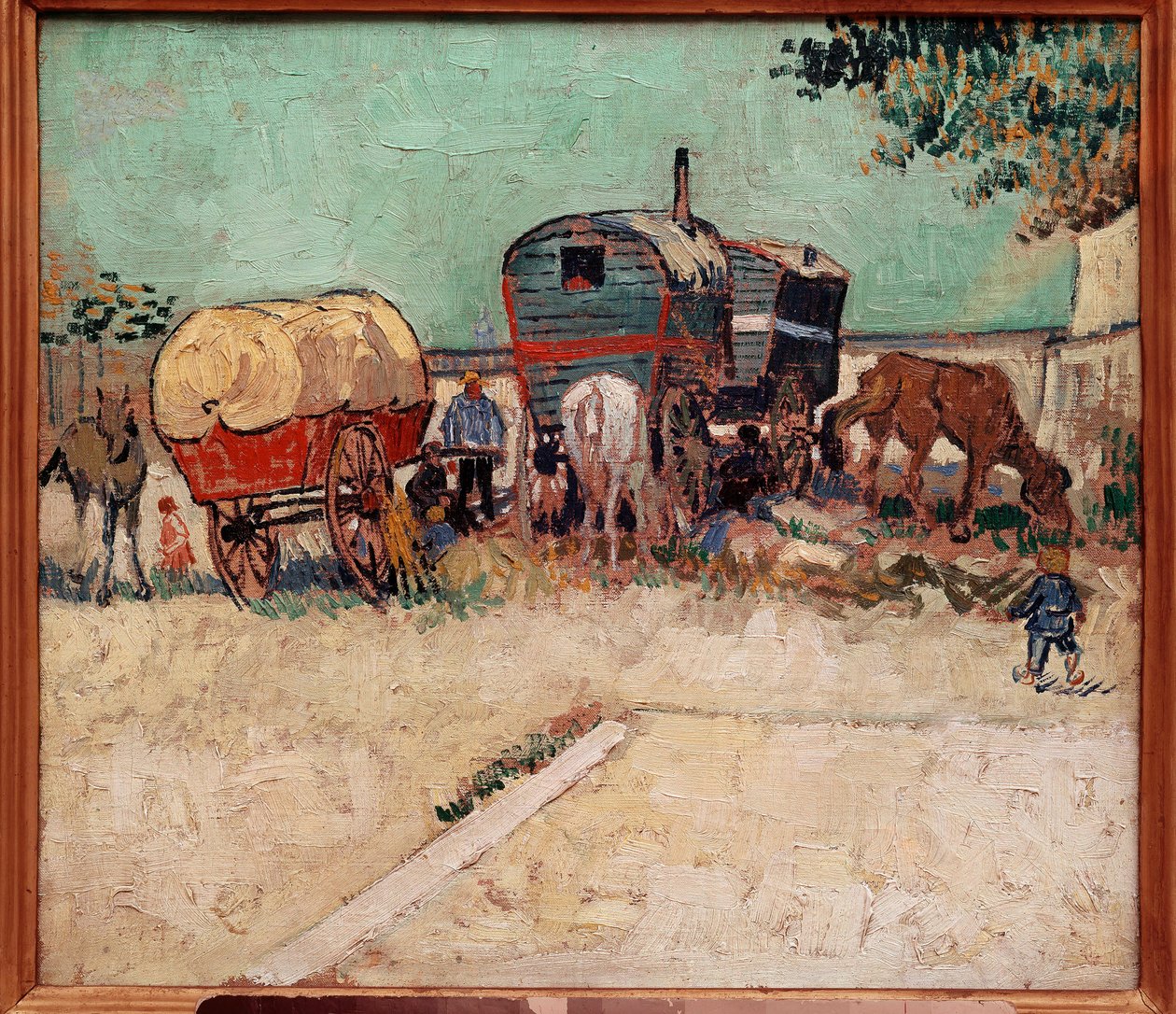 I rimorchiatori, un campo di zingari nei pressi di Arles da Vincent van Gogh