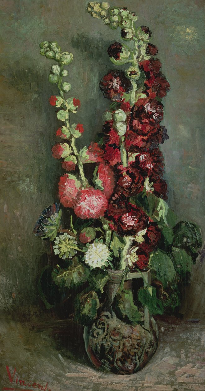 Vaso di malvarosa, 1886 da Vincent van Gogh