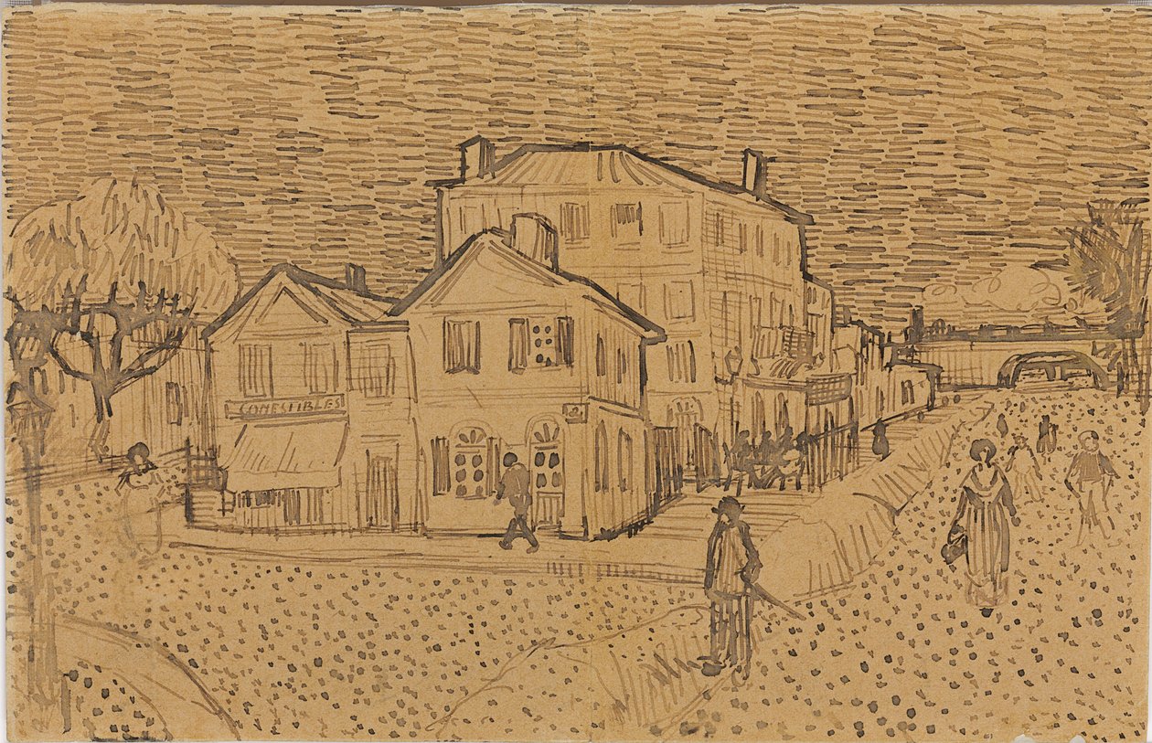 La casa di Vincent ad Arles, da una lettera a suo fratello Theo, eseguita ad Arles, 1888 da Vincent van Gogh