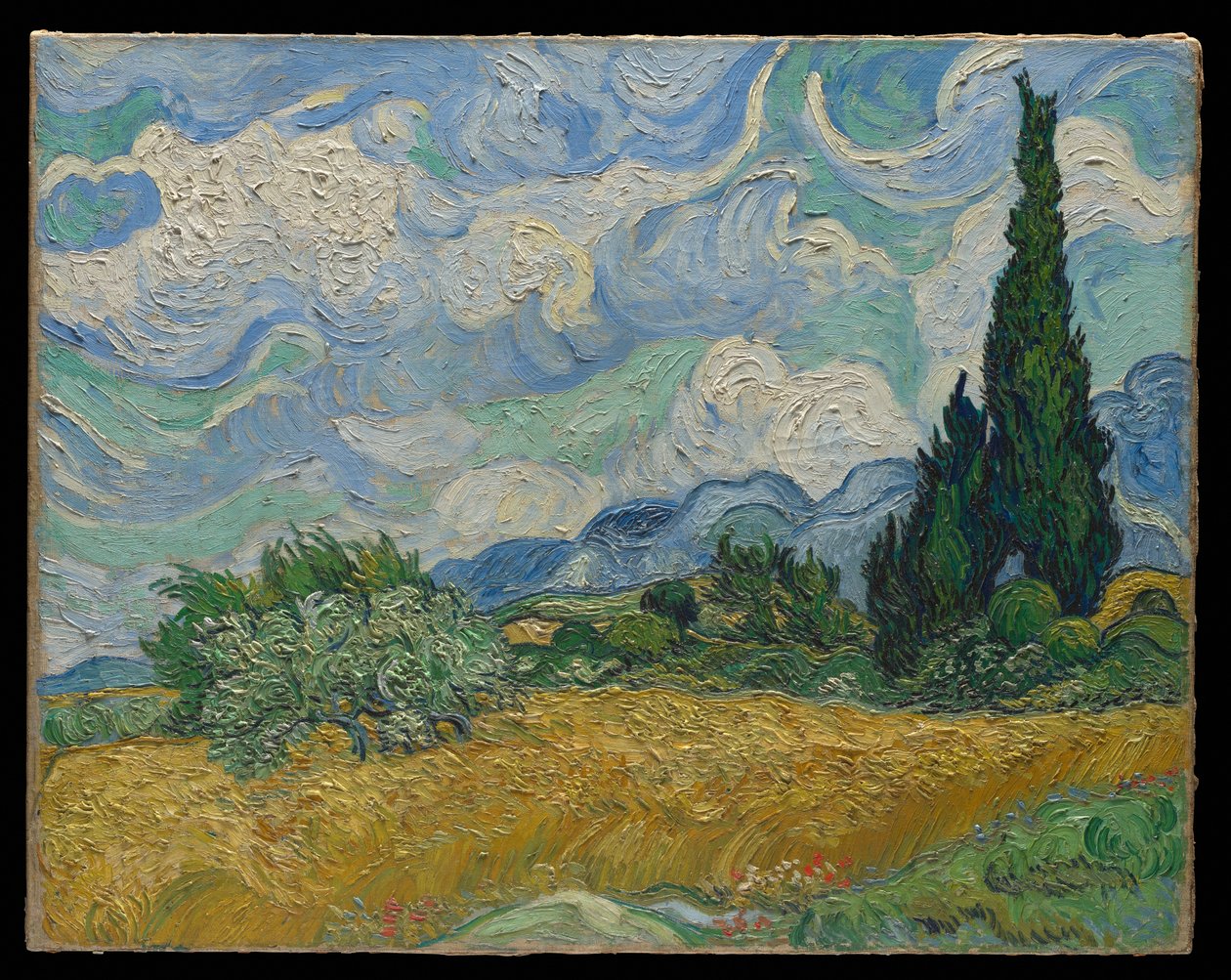 Campo di grano con cipressi da Vincent van Gogh