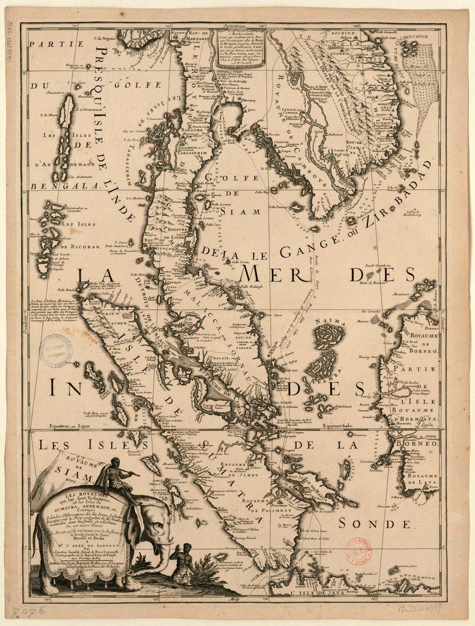 Route de Brest au royaume de Siam da Vincenzo Maria Coronelli
