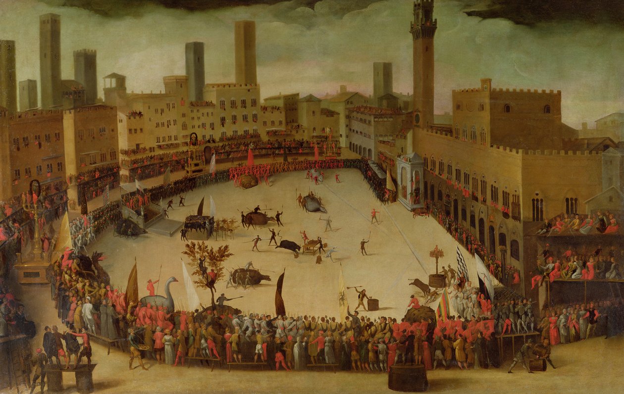 Una Festa nel Campo del Campo, Siena da Vincenzo Rustici