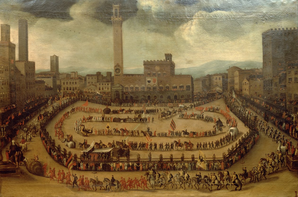Parata delle Contrade, Siena da Vincenzo Rustici