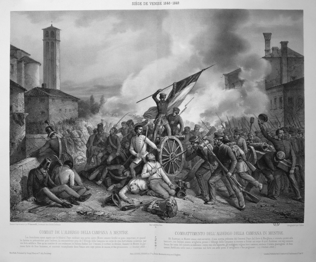 La battaglia di Albergo della Campana a Mestre il 27 ottobre 1848 durante l