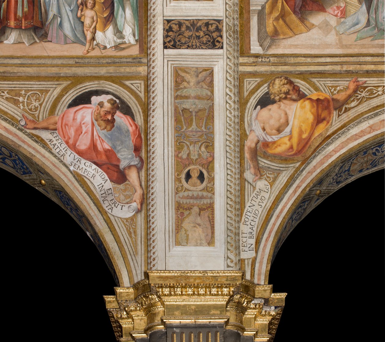Navata centrale, Plume Second and Third Span North, Vincenzo Campi 1573, Busti con Profeti da Vincenzo Campi
