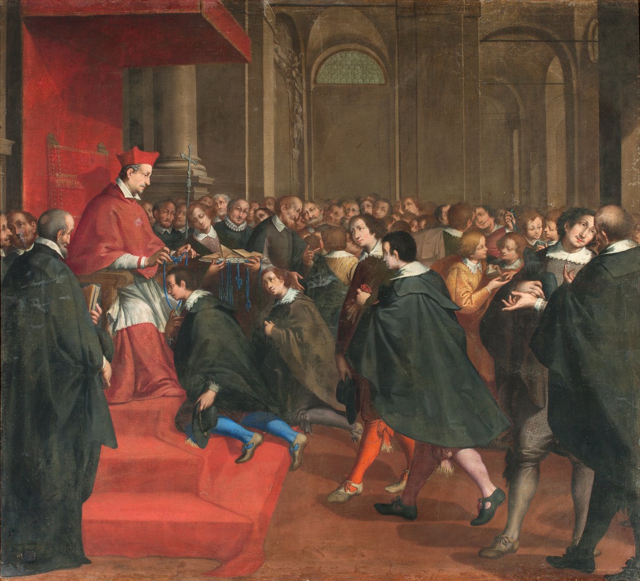 Milano, Chiesa di San Francesco da Paola, Fratelli Campi, Il cardinale Federico organizza il gruppo dei maestri della dottrina cristiana da Vincenzo and Campi Antonio Campi
