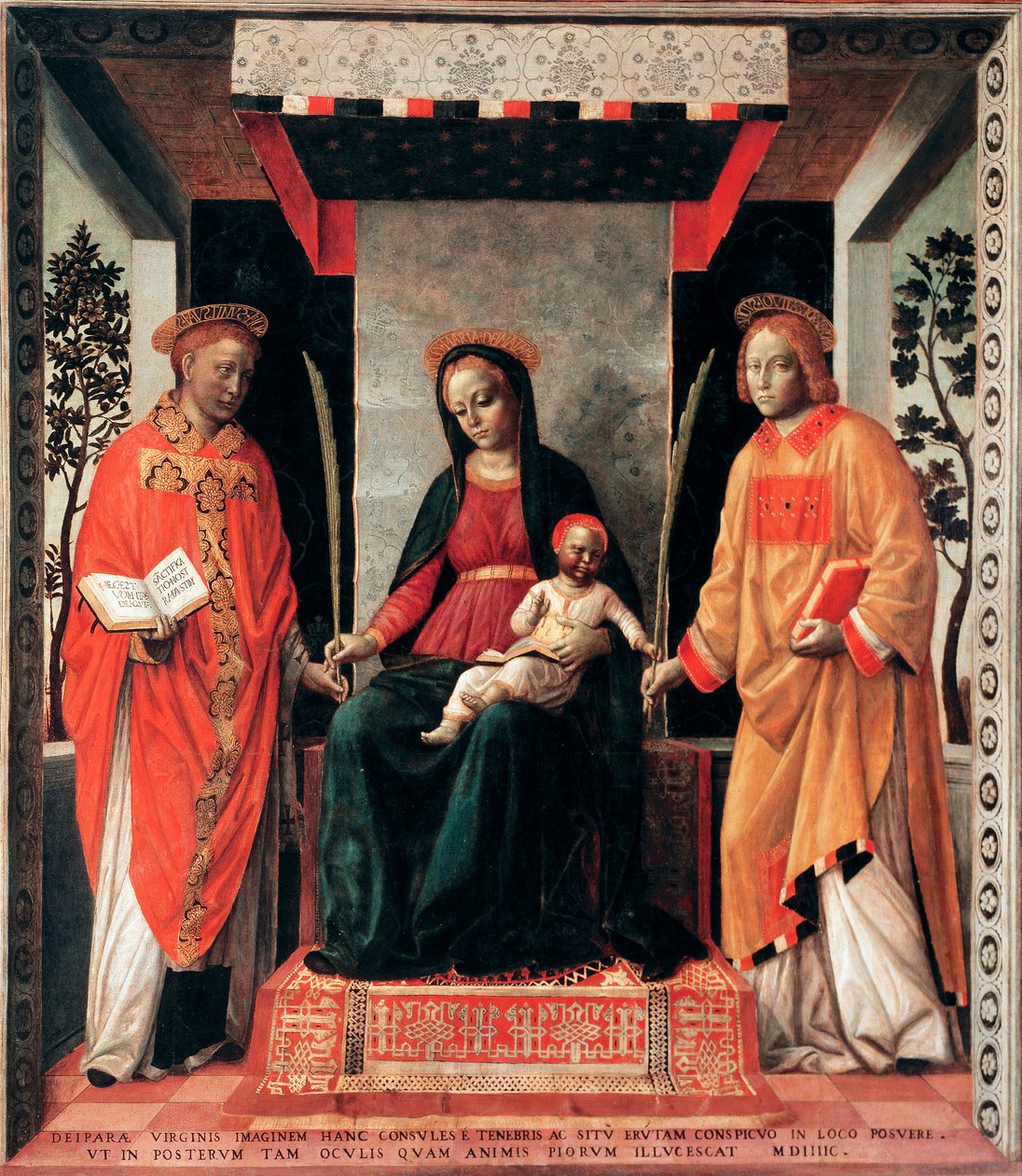 Madonna col Bambino circondata dai santi Faustino e Giovita (patroni di Brescia) da Vincenzo Foppa