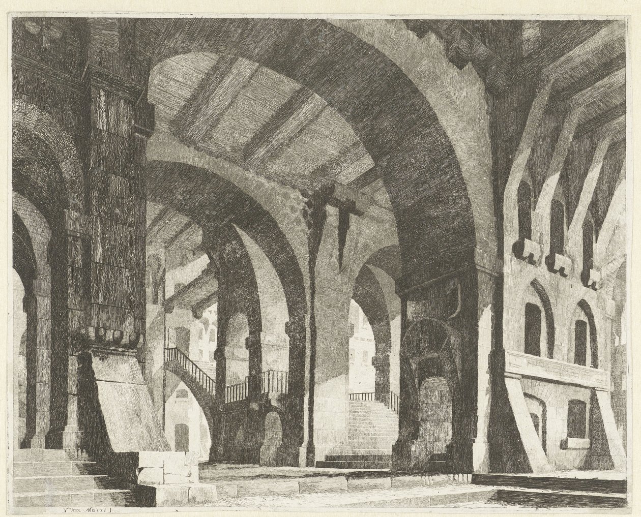 Spazio alto con archi rotondi da Vincenzo Mazzi
