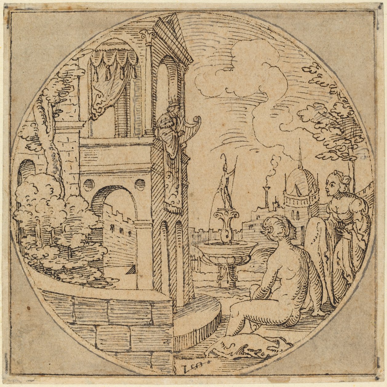 Davide e Betsabea da Virgil Solis