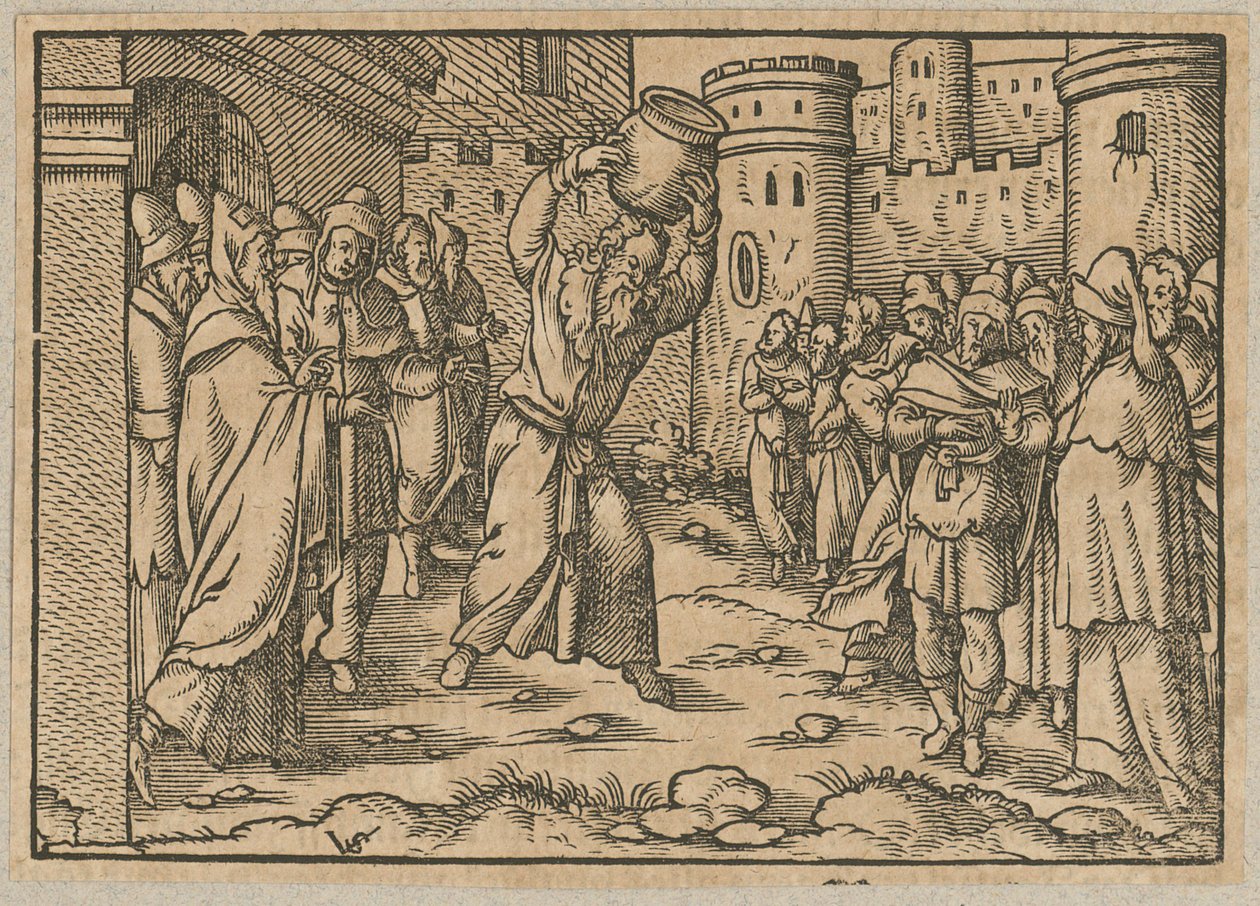 Geremia con la brocca di terracotta da Virgil Solis
