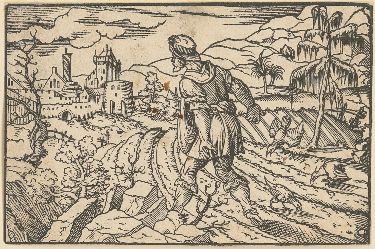 Le labbra di Isaia furono purificate da un serafino [recto]; la visione di Geremia [verso] da Virgil Solis