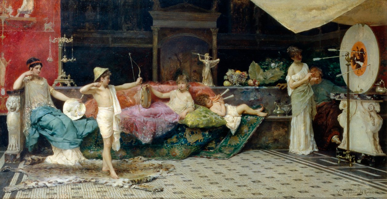 Bambini romani al tiro con l