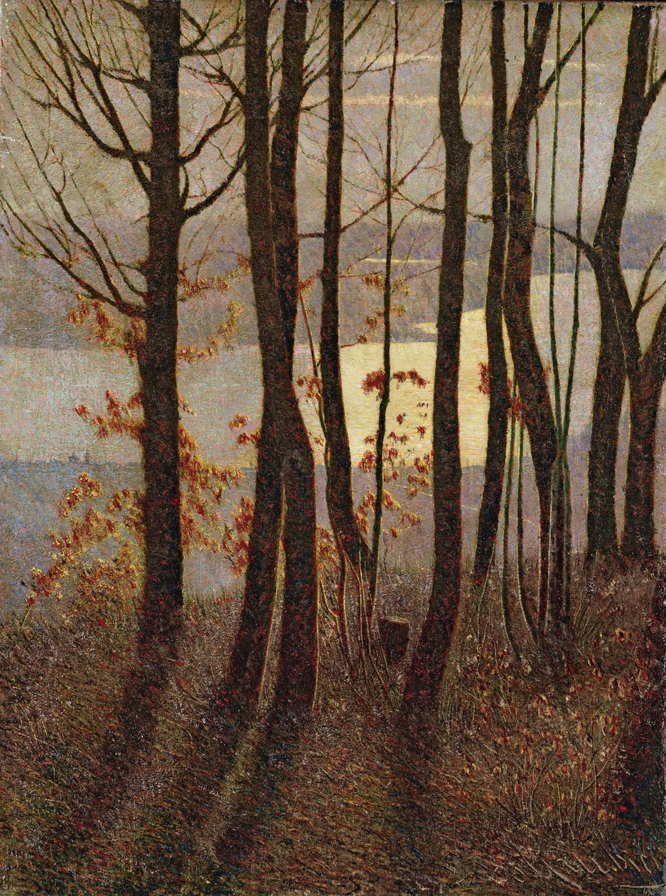 Mattina, dal polittico Inverno nelle Montagne, un Poema Panteista, 1894-97 rielaborato 1911-17 da Vittore Grubicy de Dragon