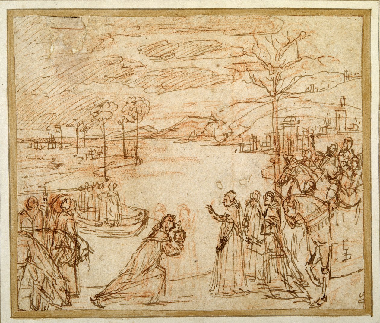 Il Cardinale Bessarione presenta a tre rappresentanti della Scuola della Carità a Venezia il reliquiario con un frammento della Vera Croce da Vittore Carpaccio