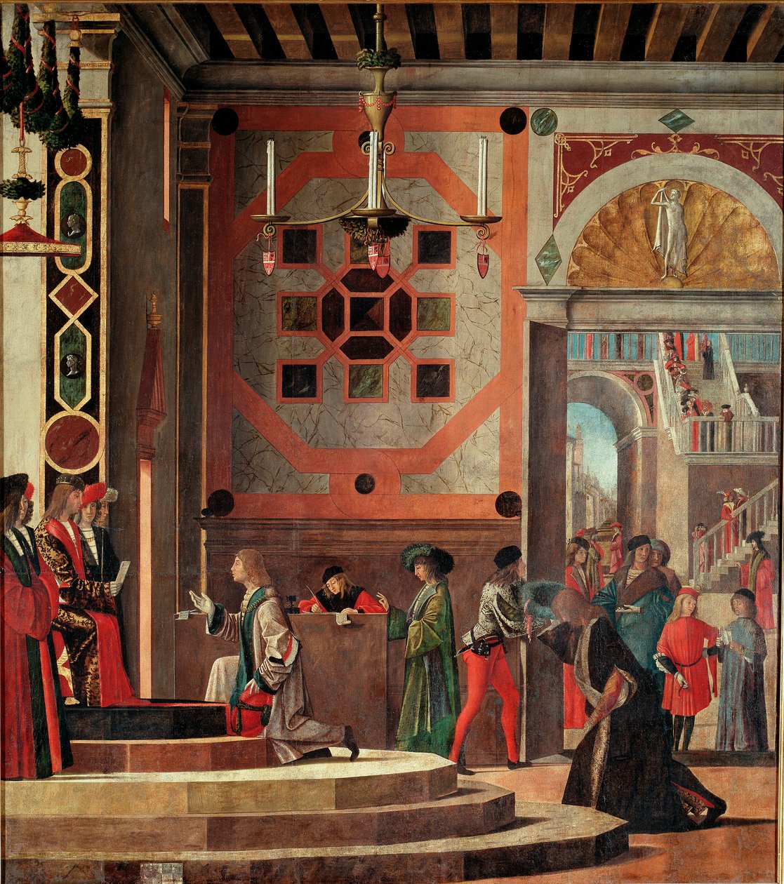 Ciclo della vita di Santa Orsola, seconda tavola: Addio degli ambasciatori da Vittore Carpaccio