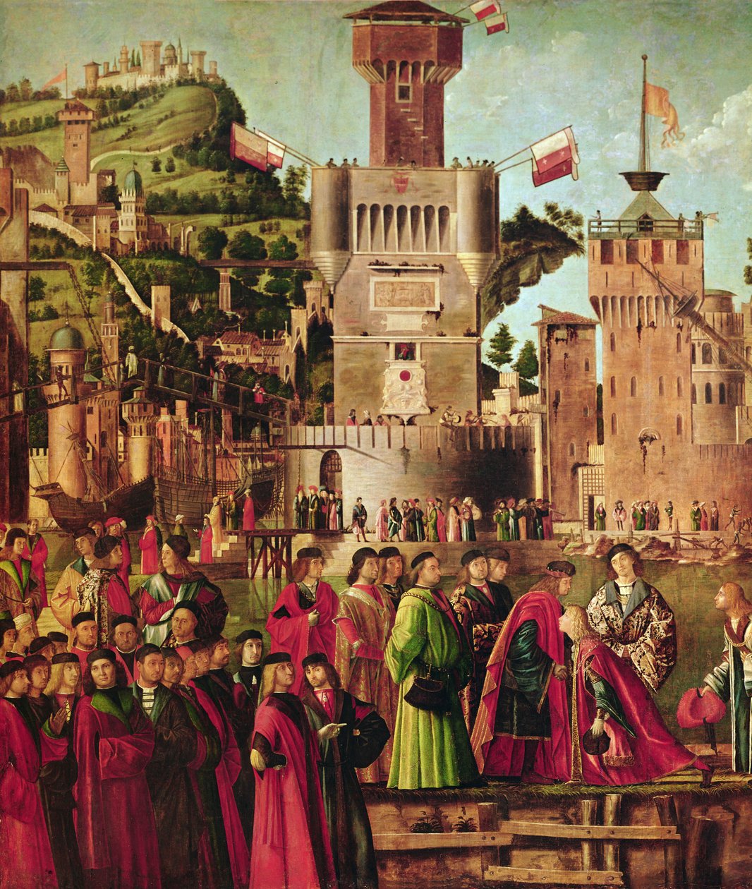 Incontro di Etherius e Ursula e la partenza dei pellegrini, dal ciclo di Sant