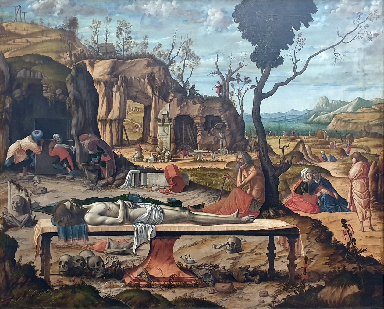 Tedesco: Die Grabbereitung Christi Preparazione della tomba di Cristo da Vittore Carpaccio