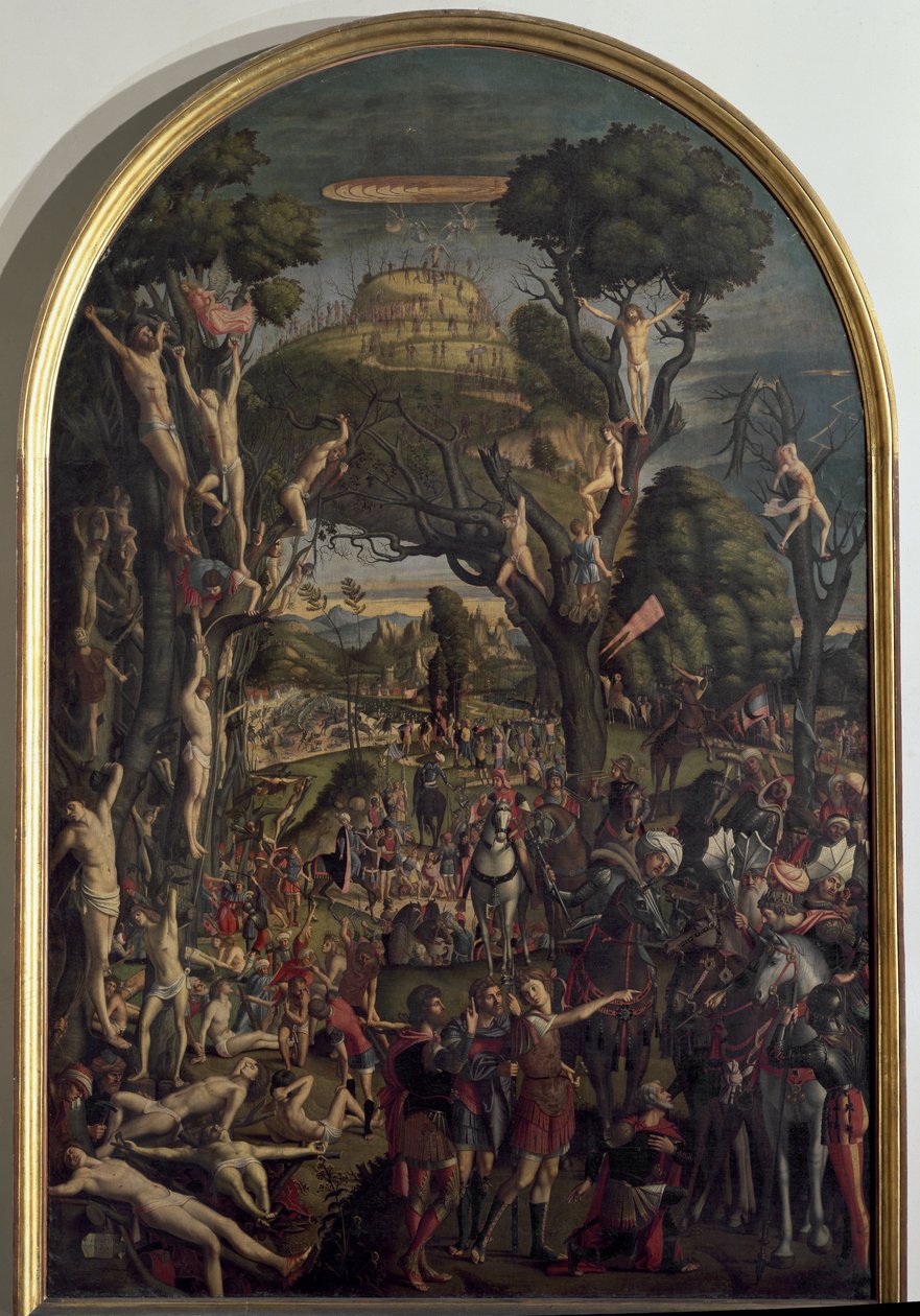La crocifissione dei diecimila martiri sul Monte Ararat da Vittore Carpaccio