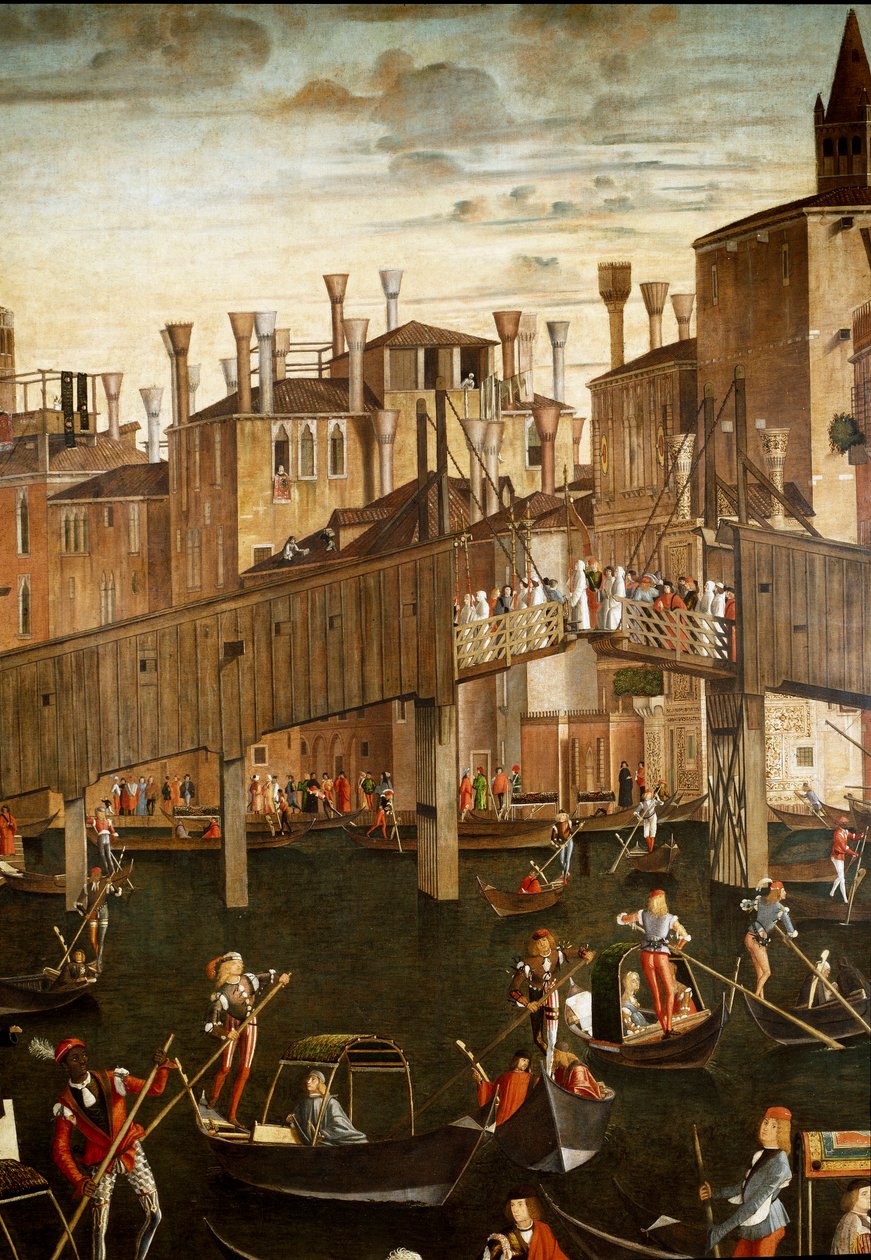 Il miracolo della reliquia della Santa Croce al Ponte di Rialto a Venezia (dettaglio) da Vittore Carpaccio