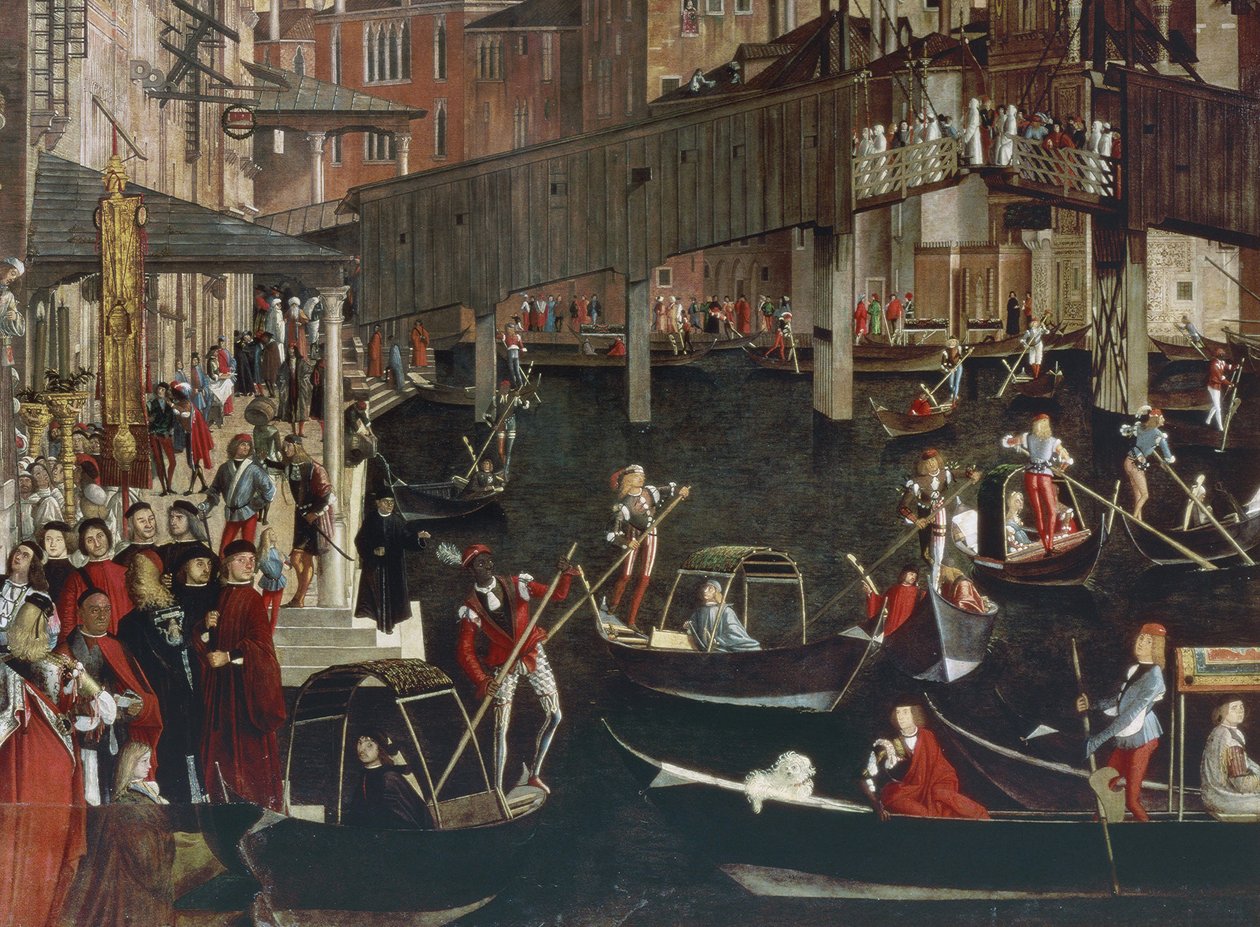 Il miracolo della reliquia della Vera Croce al Ponte di Rialto da Vittore Carpaccio