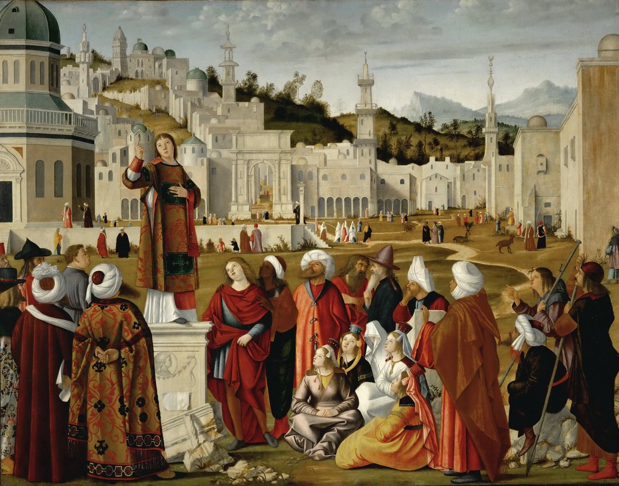 Il Sermone di Santo Stefano a Gerusalemme da Vittore Carpaccio