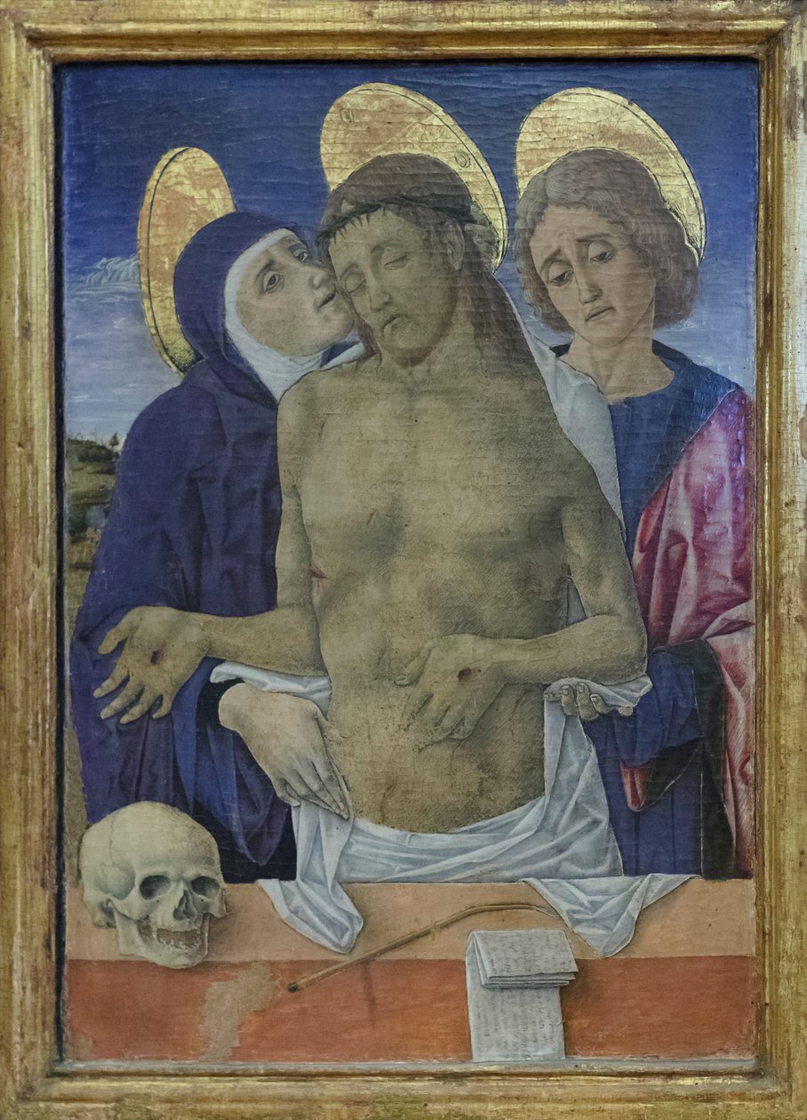 Cristo in pietà con la Vergine e San Giovanni Evangelista, c.1490-1500 da Vittorio Crivelli