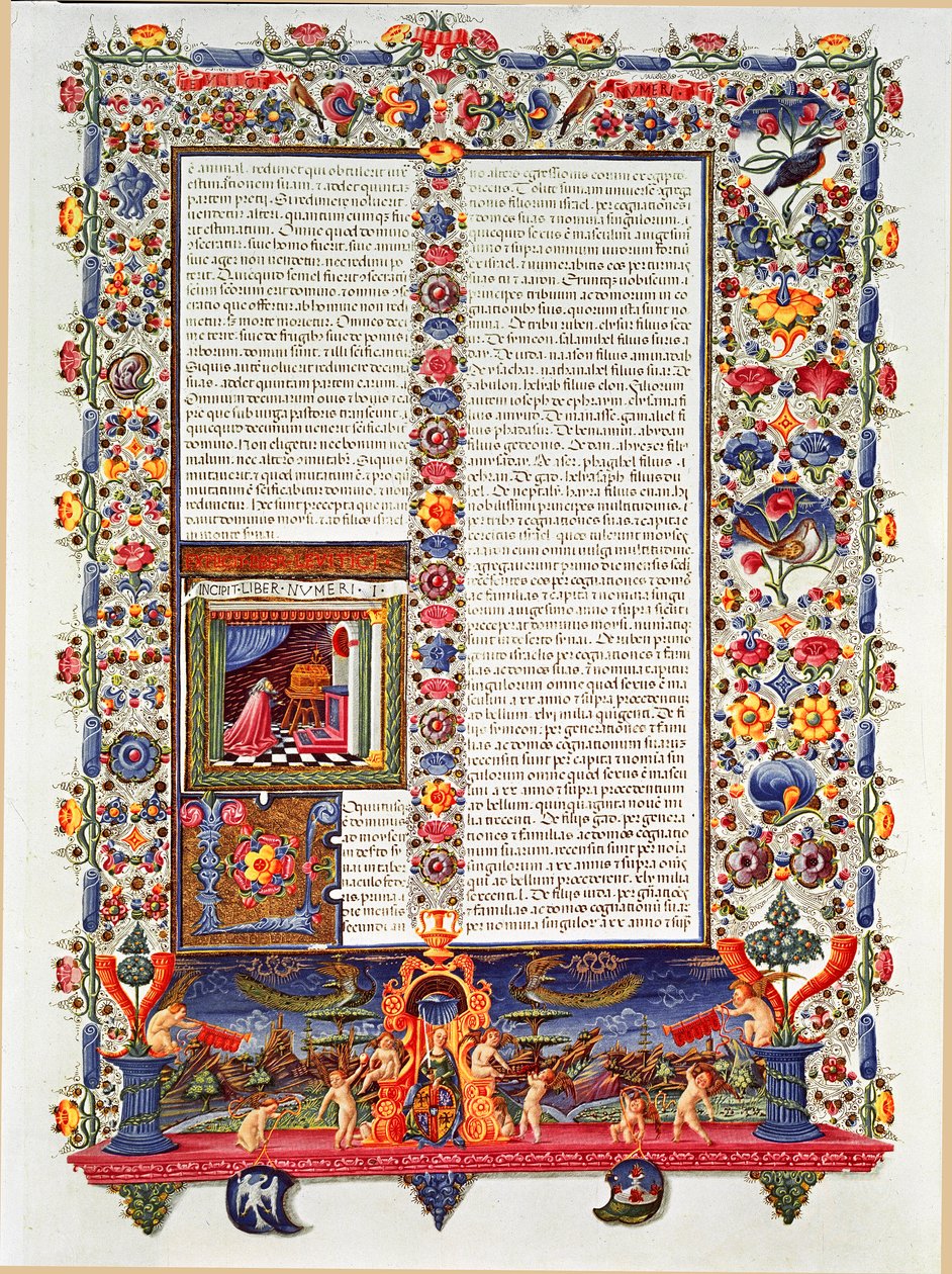 Pagina del manoscritto della Bibbia di Borso d