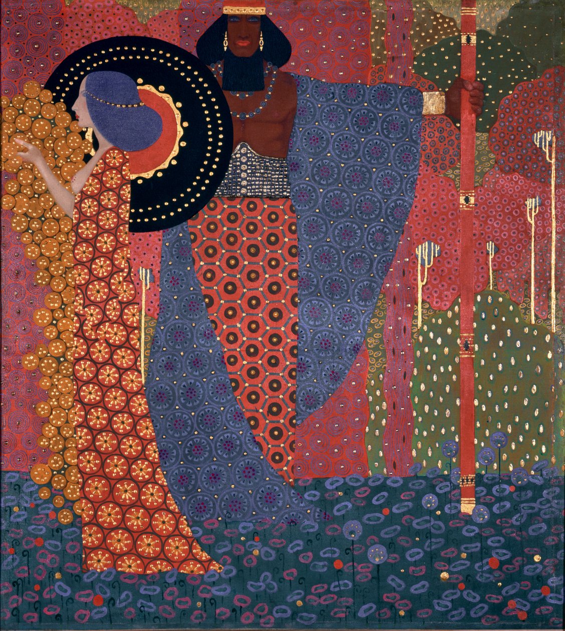 Principessa e Guerriero Serie Le Mille e Una Notte, 1914 da Vittorio Zecchin