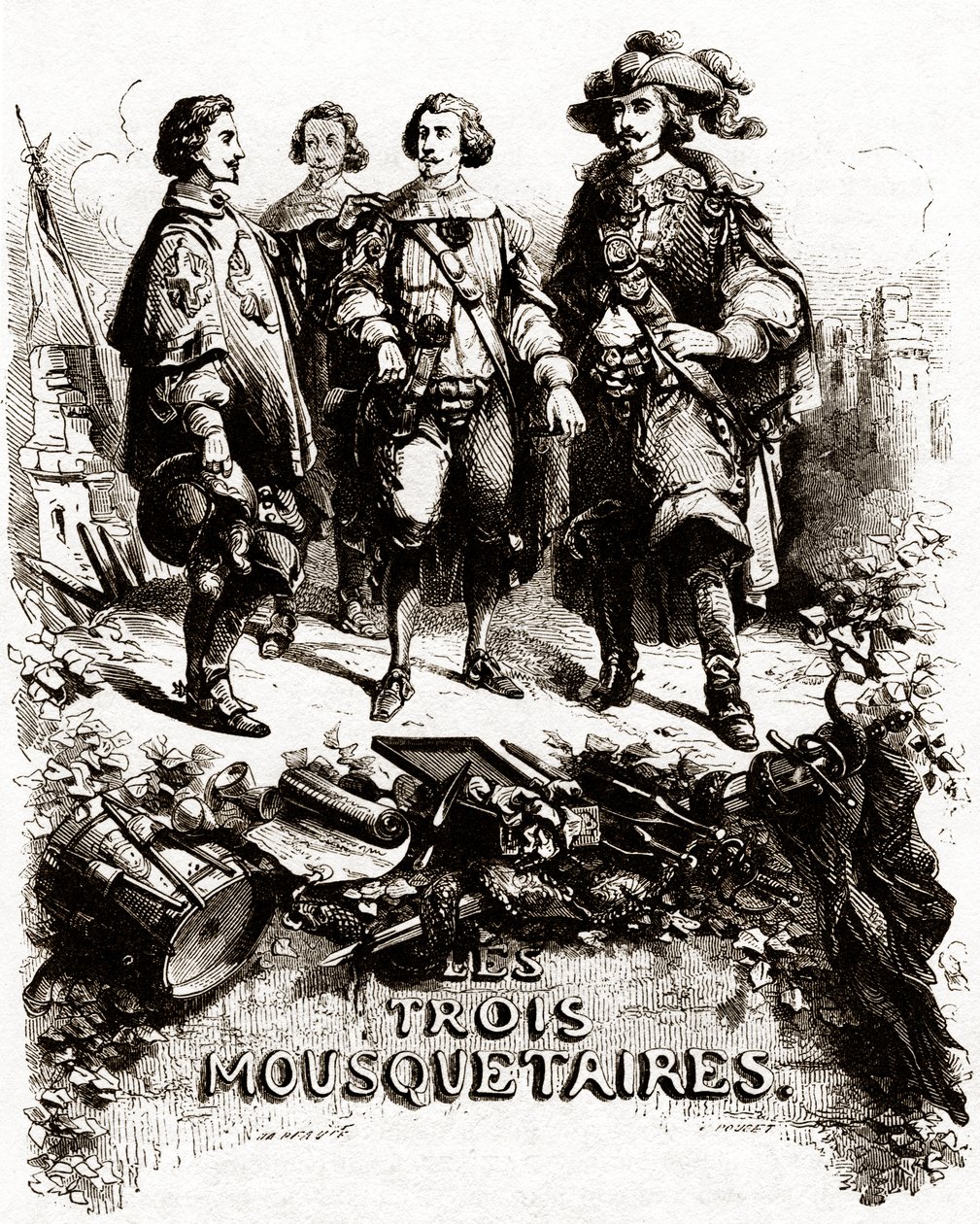 Frontespizio de "I tre moschettieri". da Vivant (after) Beauce