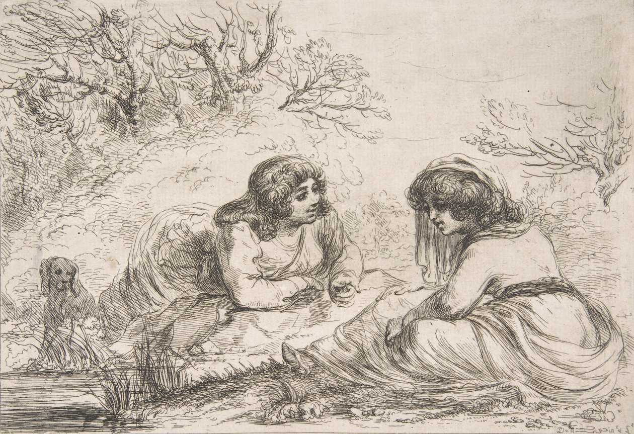 Due donne in un paesaggio da Vivant Denon