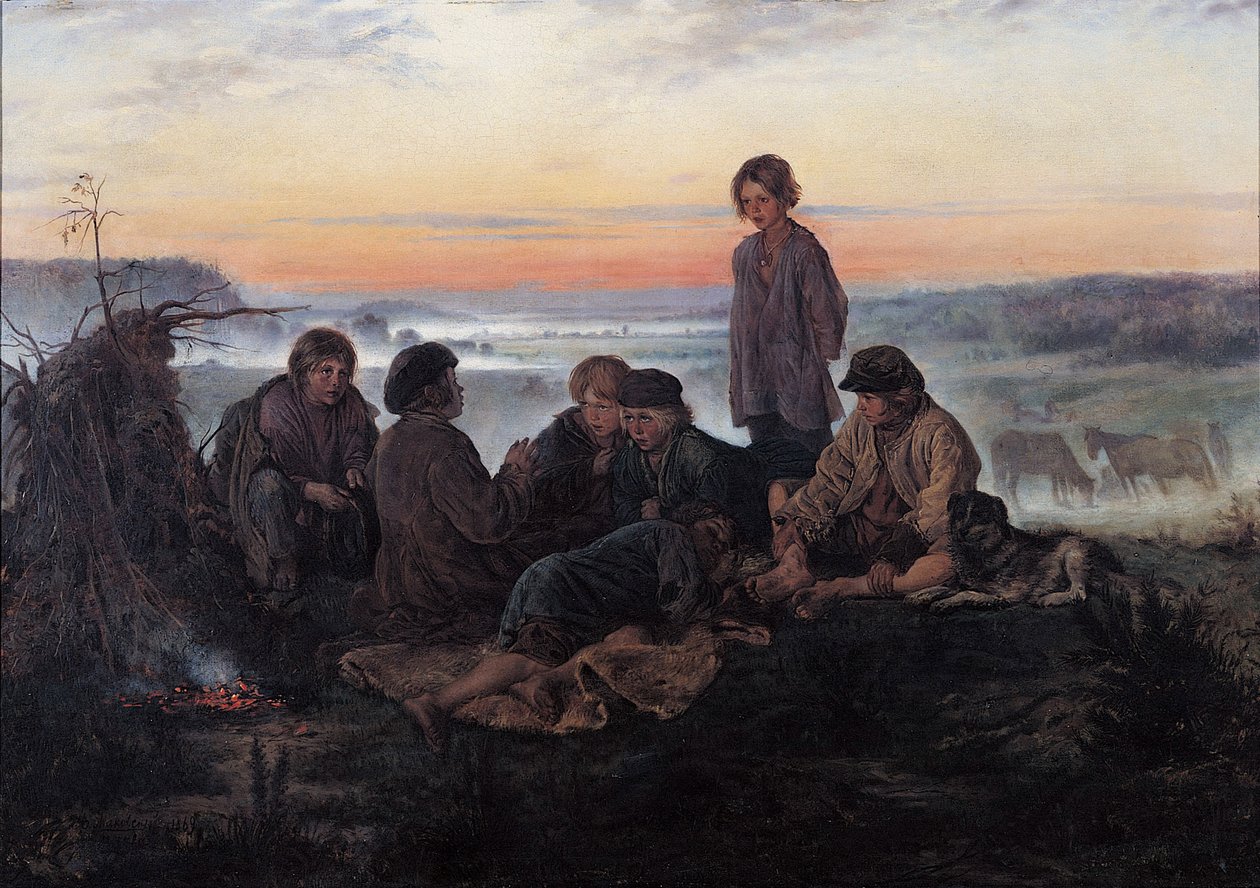 La radura di Bezhin, 1869 da Vladimir Egorovic Makovsky