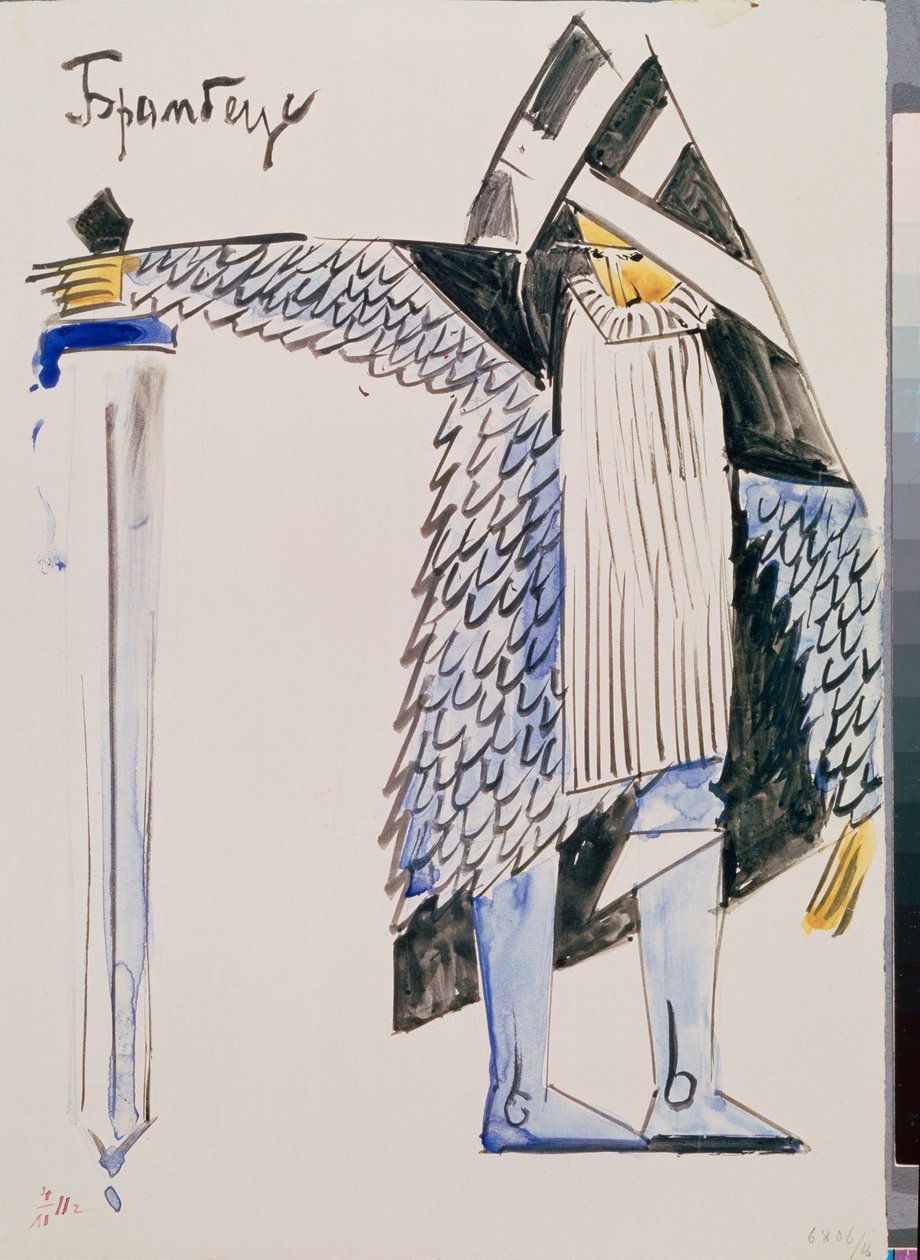 Brambeus - Costume preparatorio per il pezzo teatrale "Tsar Maksemyan" da Vladimir Evgrafovich Tatlin