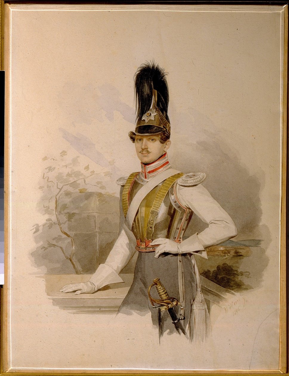Ritratto del conte Valentin Grigoryevich Stroganov (1801-1833) da Vladimir Ivanovich Hau