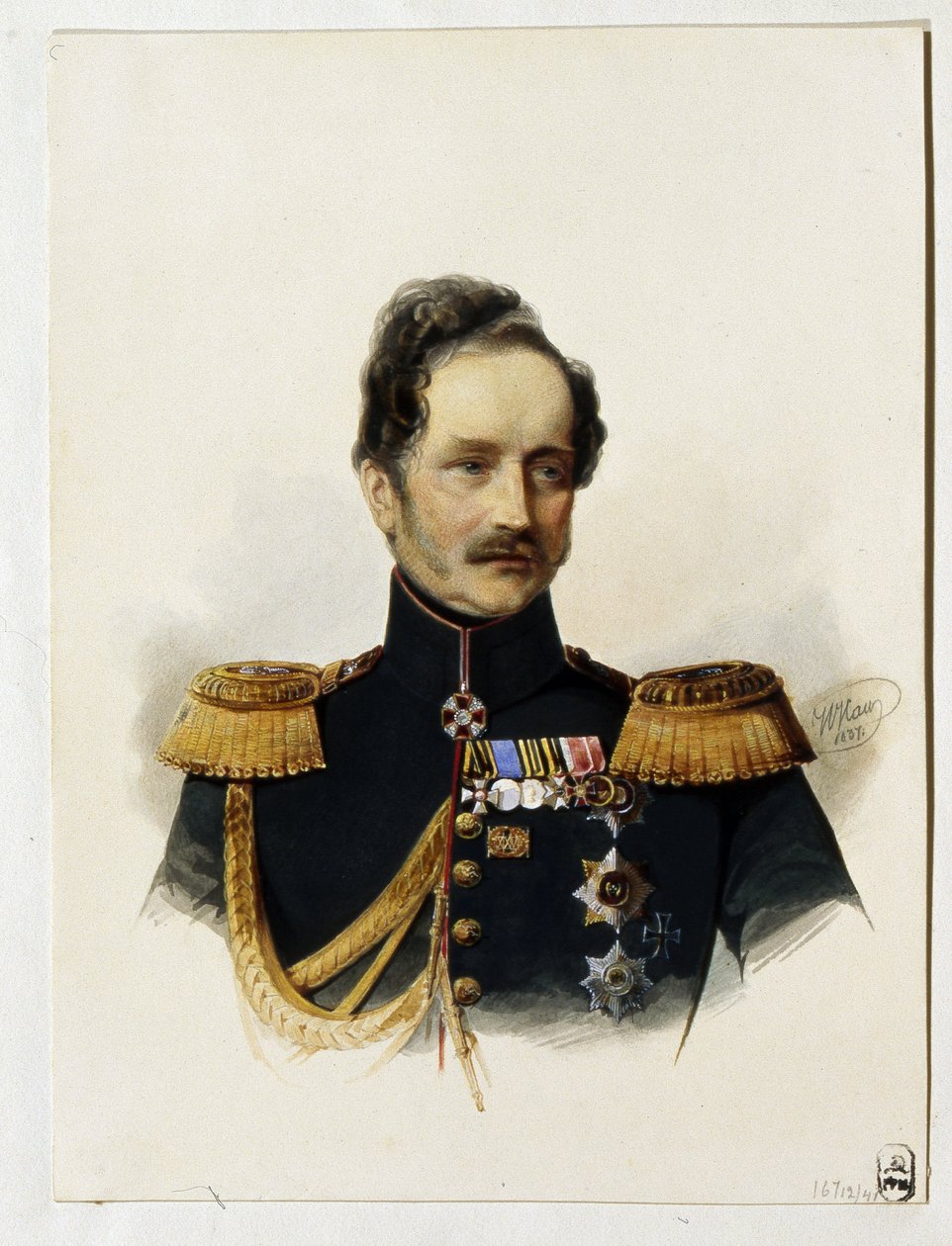 Ritratto del principe Alexey Fyodorovich Orlov, militare e diplomatico russo da Vladimir Ivanovich Hau