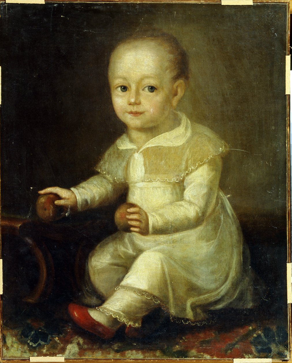 Ritratto di un bambino con mele da Vladimir Lukich Borovikovsky