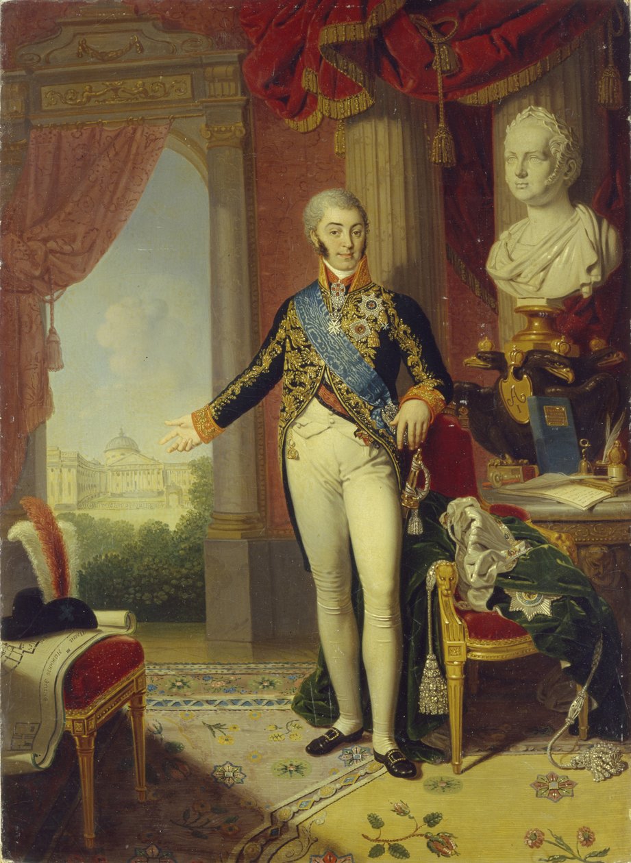 Ritratto del conte Nikolai Petrovich Sheremetev 1751-1809, 1819 da Vladimir Lukich Borovikovsky