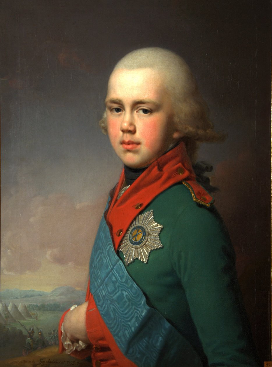 Ritratto del granduca Konstantin Pavlovič di Russia 1779-1831, 1795 da Vladimir Lukich Borovikovsky