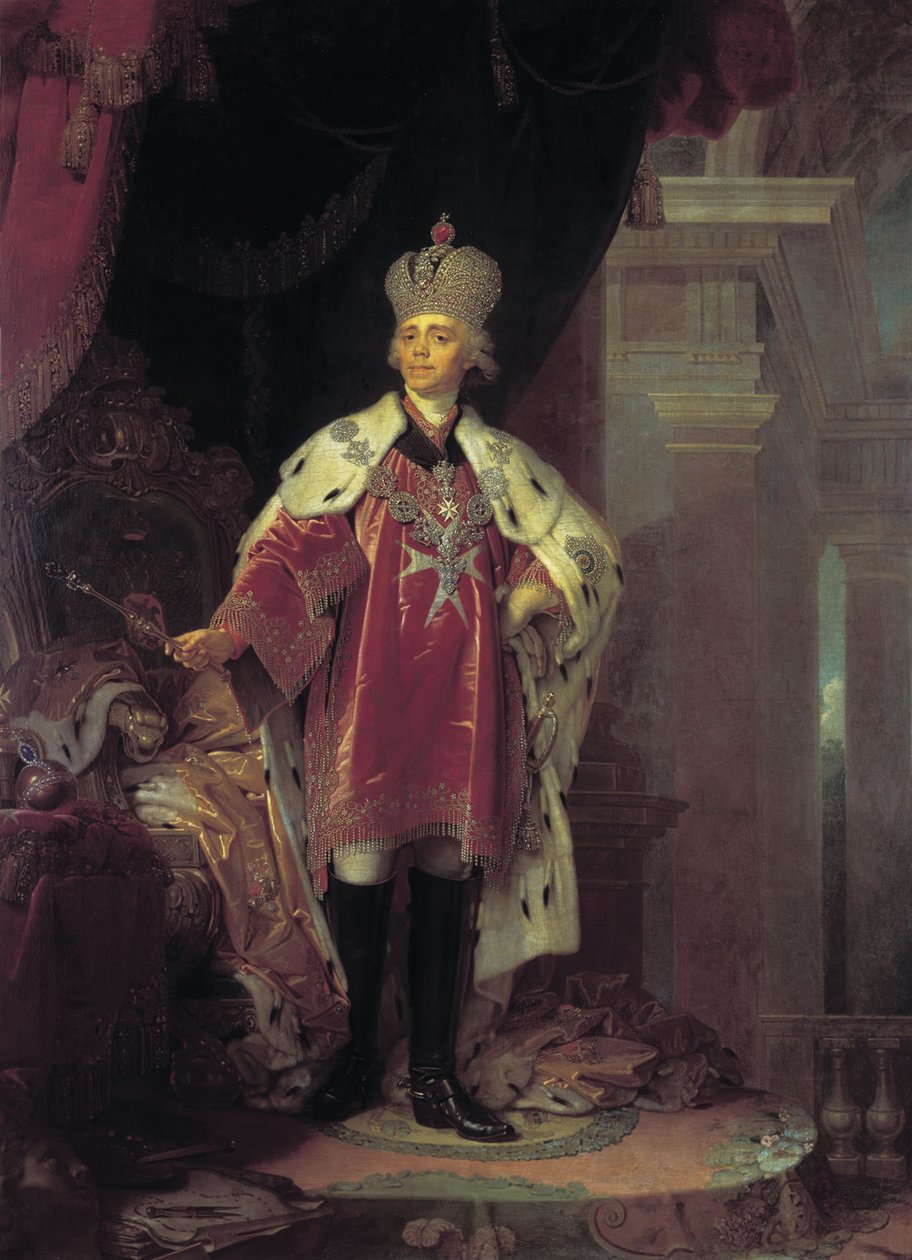 Ritratto di Paolo I, 1800 da Vladimir Lukich Borovikovsky