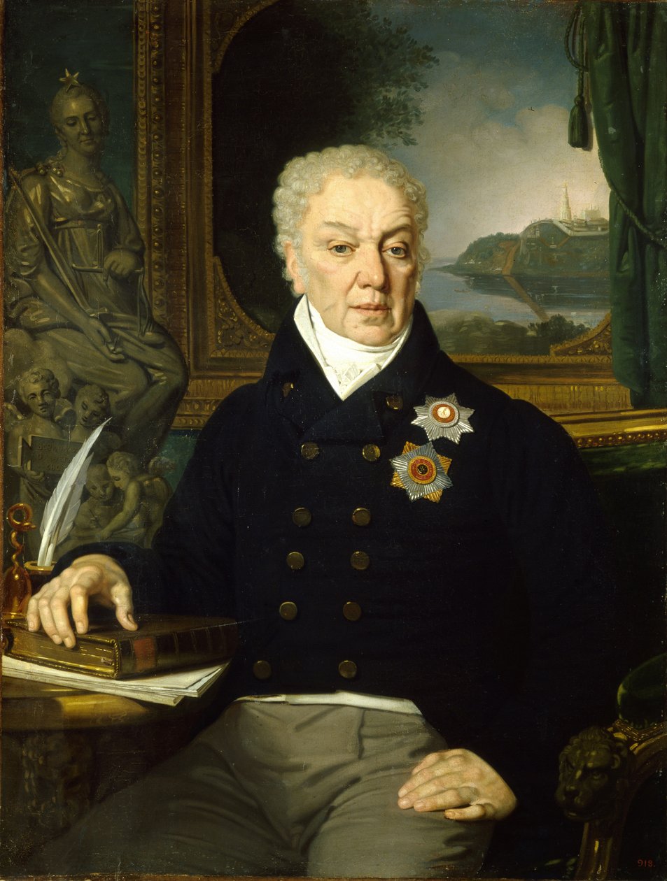 Ritratto del Segretario di Stato Dmitri Prokofievich Troshchinsky 1754-1829, 1819 da Vladimir Lukich Borovikovsky