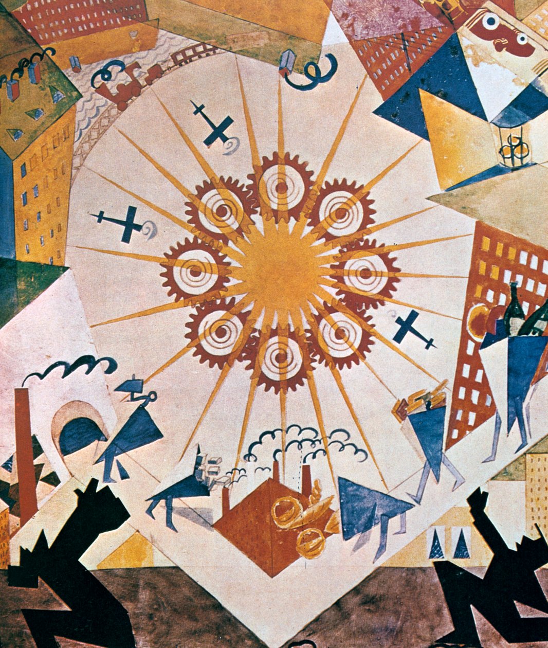 Progetto di decorazione per Mystery Bouffe, 1919 da Vladimir Mayakovsky