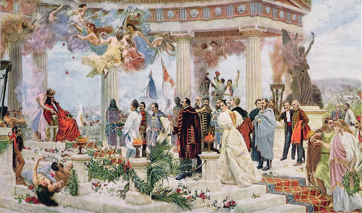 Tenda cerimoniale del Teatro Nazionale Croato, 1895 da Vlaho Bukovac