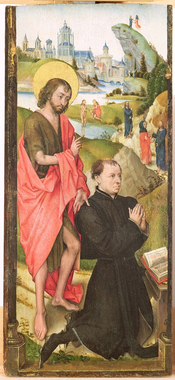 Donatore inginocchiato con San Giovanni Battista, c.1470 da Vrancke van der Stockt