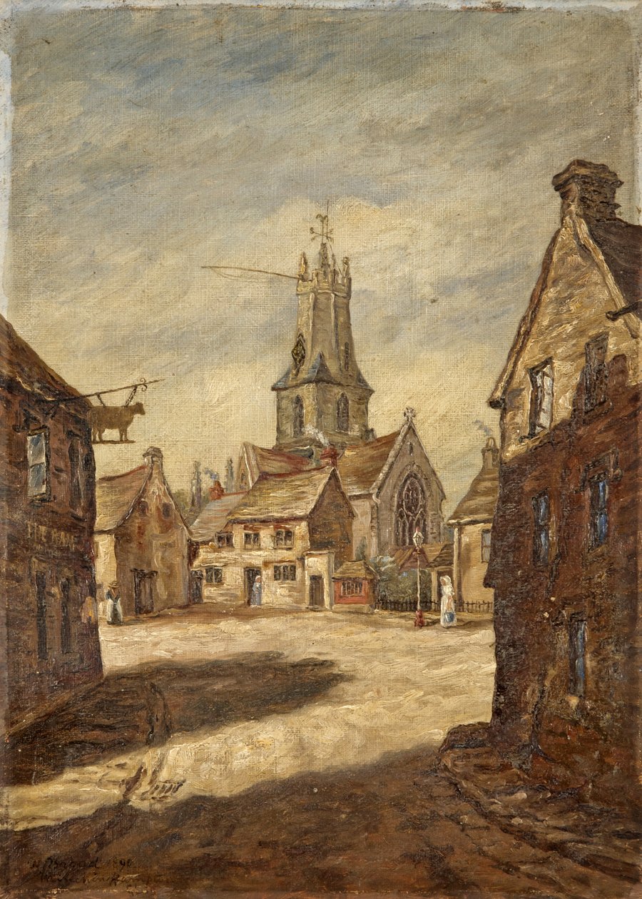 Chiesa di Minchinhampton, Stroud, Gloucestershire, c.1890 da W. Brigad