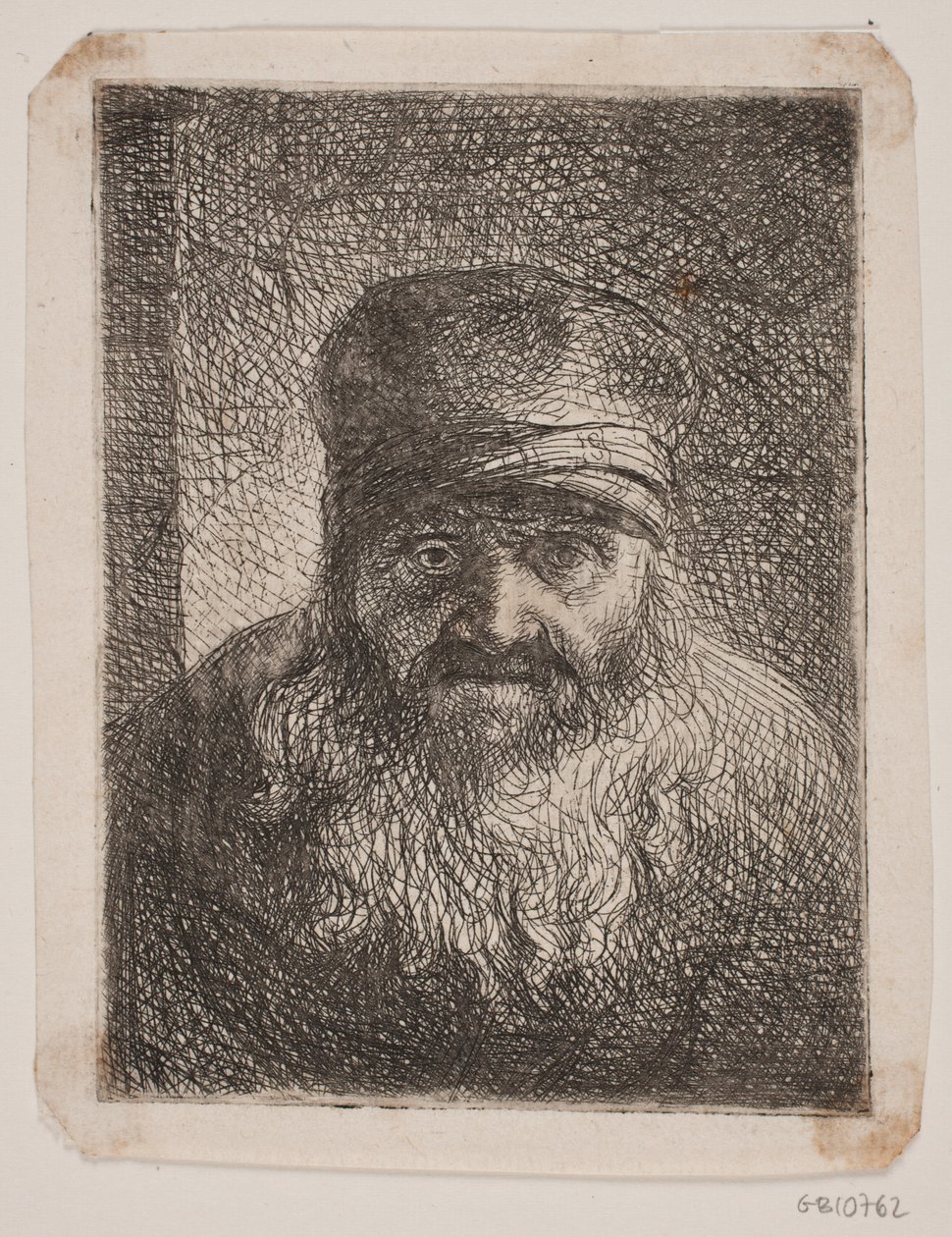 Vecchio barbuto. Ritratto frontale da W.A. Müller