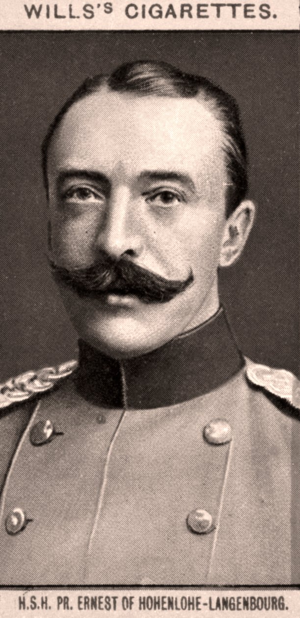 S.A.S, PR. Ernesto di Hohenlohe-Langenbourg, 1908 da WD and HO Wills